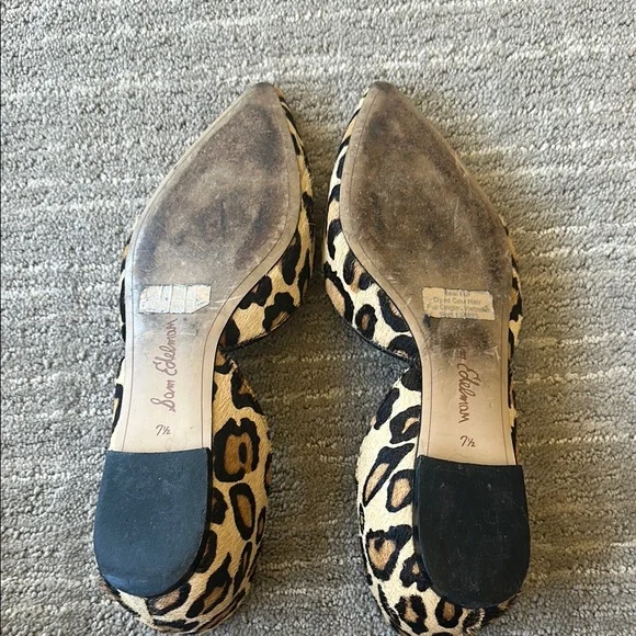 Sam Edelman Brown and Black Flats with Animal Print - Picture 4 of 7